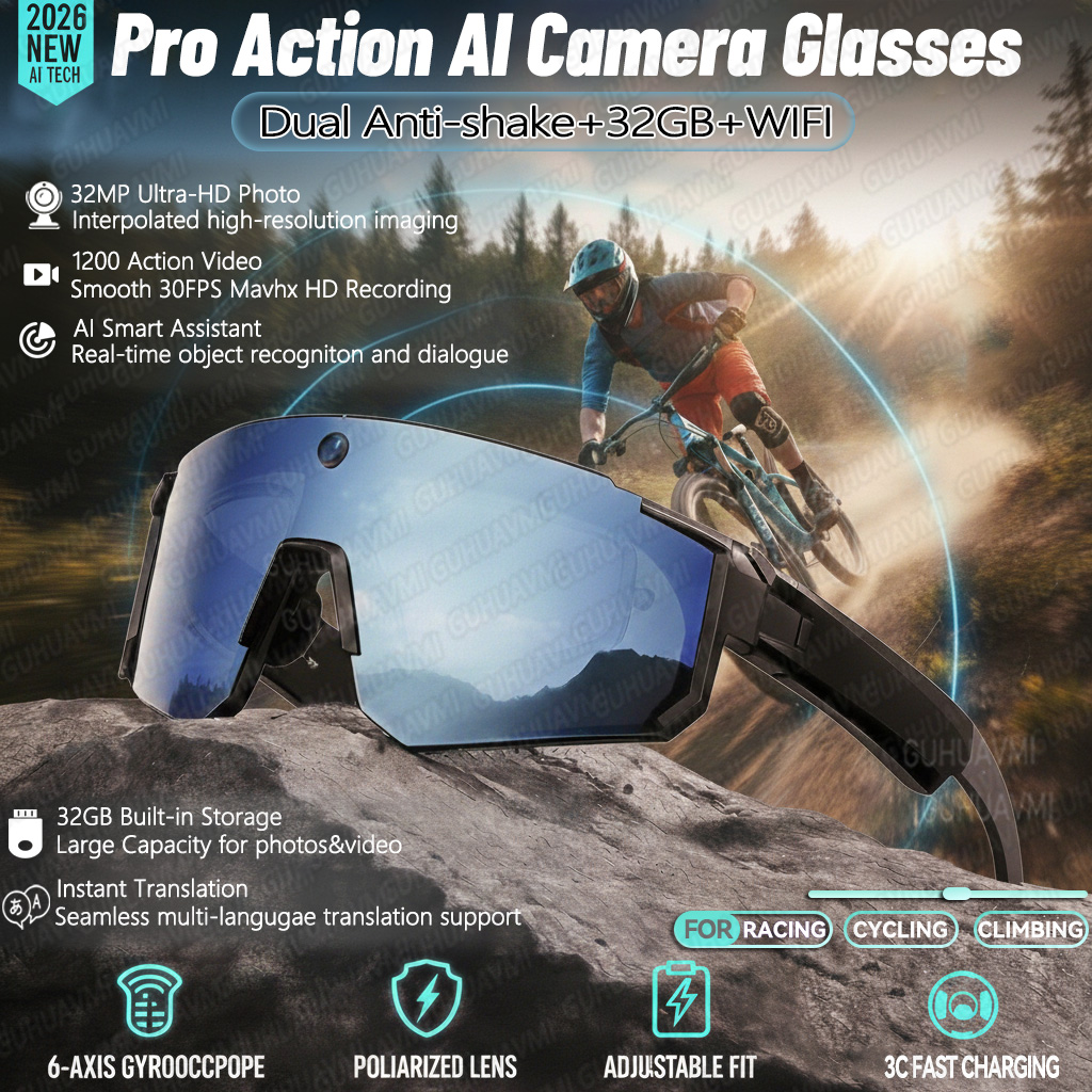 Smart Glasses Lens - New AI smart shooting&recording glasses with