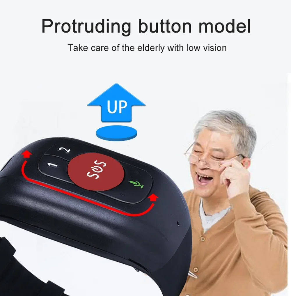 Elderly 4G LTE SOS Watch GPS T - Fall Detection Watch recension och pris