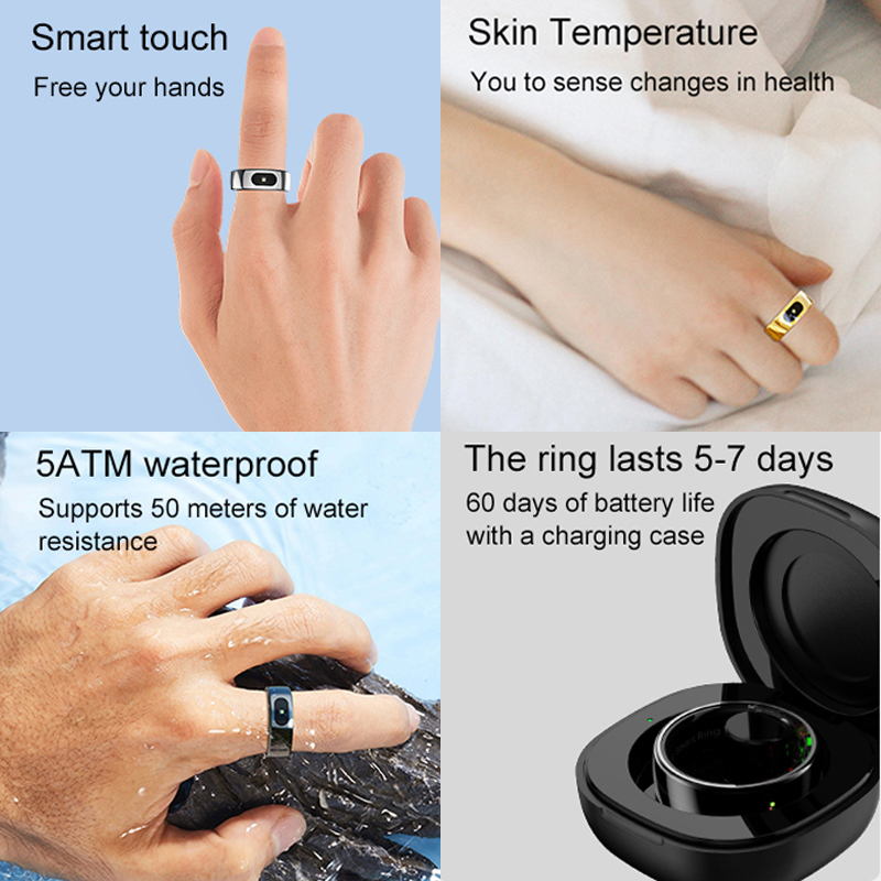 R08 Smart Ring Men Women With  - Temperature Ring Skin recension och pris