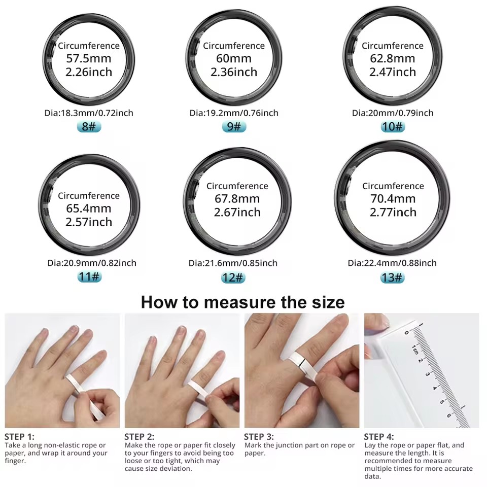 R09 Smart Ring Men Women with  - Temperature Ring Skin recension och pris