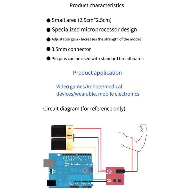 BTLIFE-5X Muscle Electrical Se - Muscle Sensor Emg recension och pris