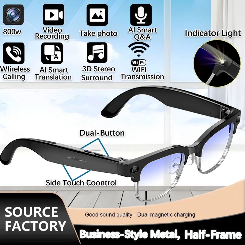2026 New 8MP Ultra-Wide HD Cam - Smart Glasses Lens recension och pris
