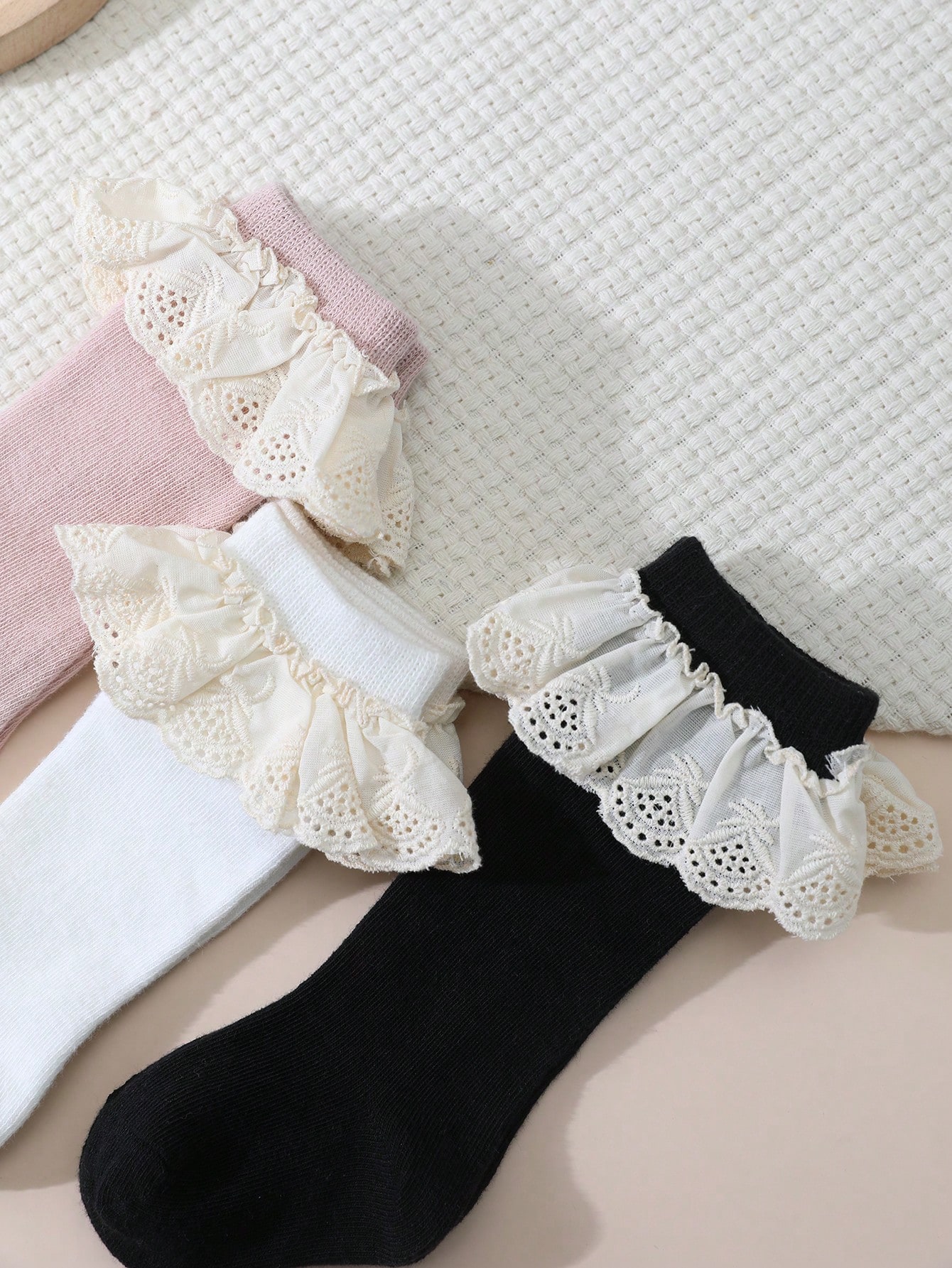 3Pairs Toddler Girls Lace Ruff - Baby Sock Oximeter recension och pris