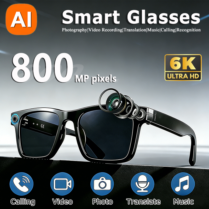 6K HD AI Camera Glasses 800MP  - Smart Glasses Lens recension och pris