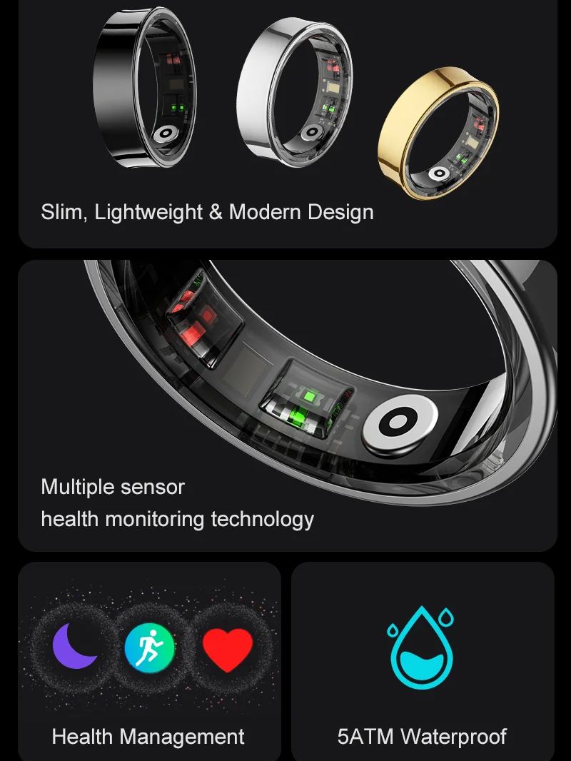 New Smart Ring R09 Health Moni - Temperature Ring Skin recension och pris